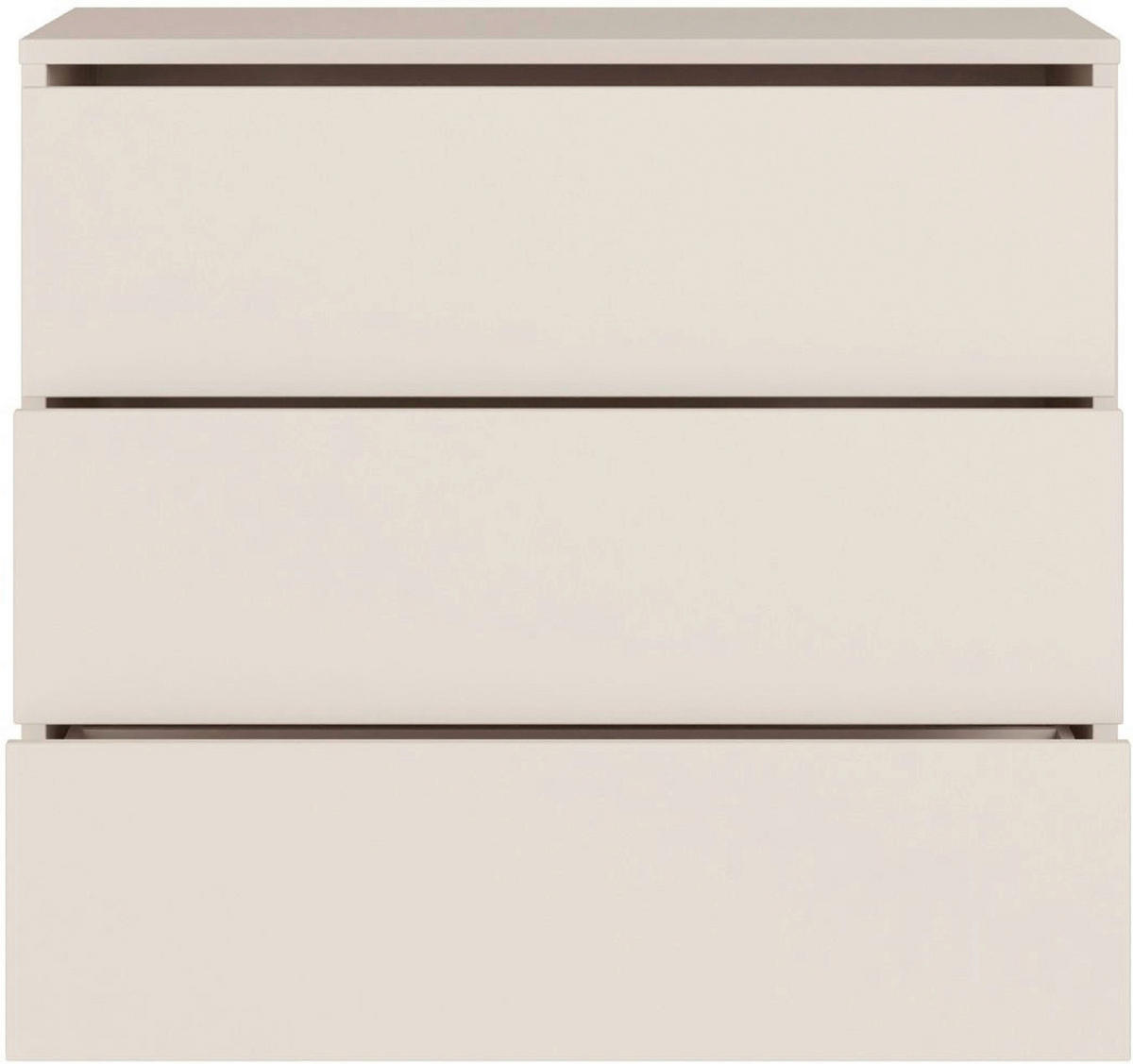 KOMMODE , 95/83/42 cm, 3 Schublade(n)  - Sandfarben/Silberfarben, Trend, Holzwerkstoff/Kunststoff (95/83/42cm) - Carryhome