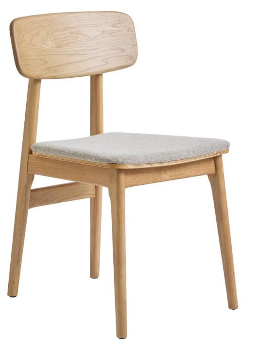STOL flatväv  - sandfärgad/ekfärgad, Design, trä/textil (46/82/55cm) - Niels Andersson