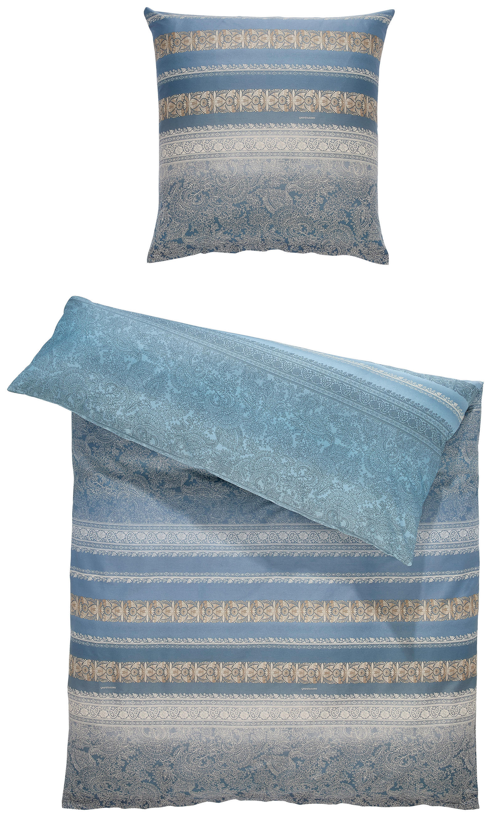BETTWÄSCHE Satin 135/200 cm  - Hellgrau, KONVENTIONELL, Textil (135/200cm) - Bassetti