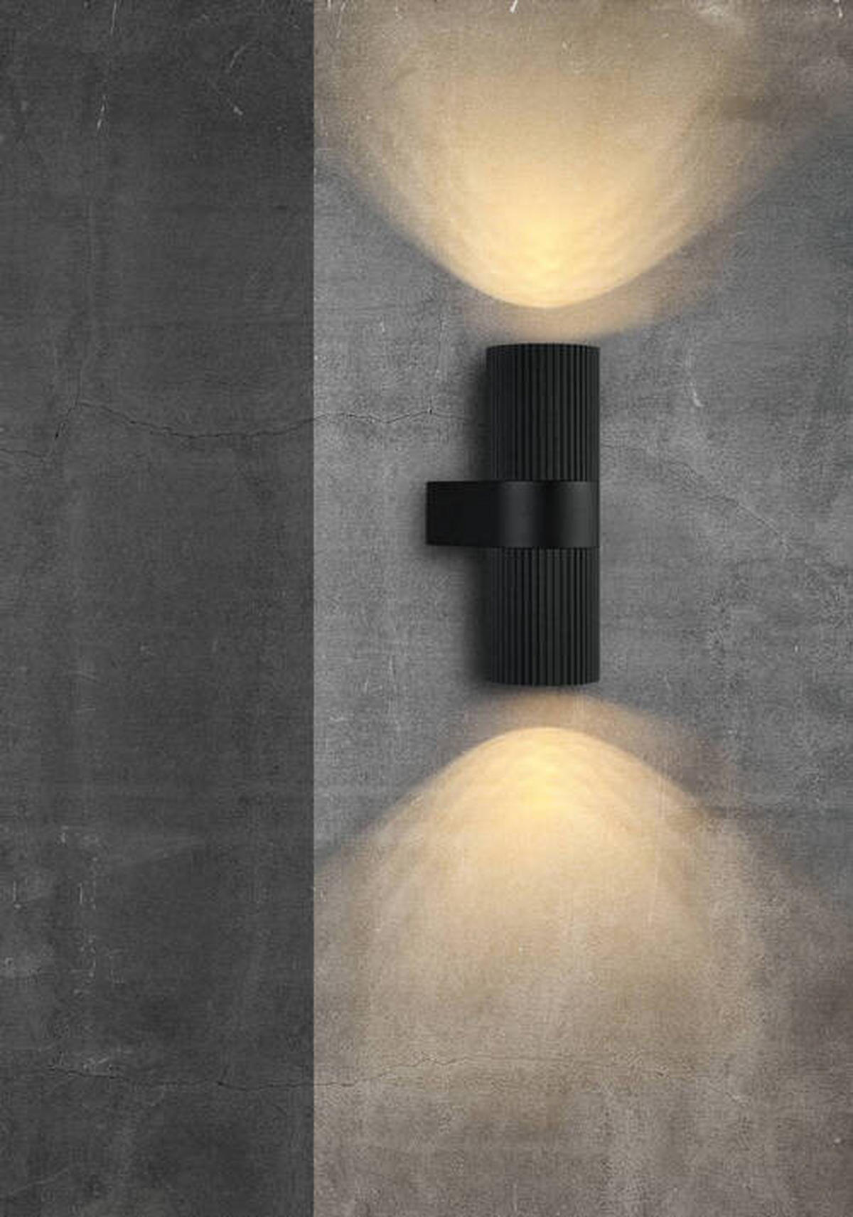 AUßENWANDLEUCHTE  14 cm  - Schwarz, Design, Metall (14cm) - Nordlux