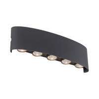 LED-WANDLEUCHTE 27/4,7/8 cm   - Anthrazit, Design, Kunststoff/Metall (27/4,7/8cm)