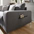 Wohnlandschaft in Grau Textil - Chromfarben/Grau, Design, Textil/Metall (191/244cm) - Ti`me