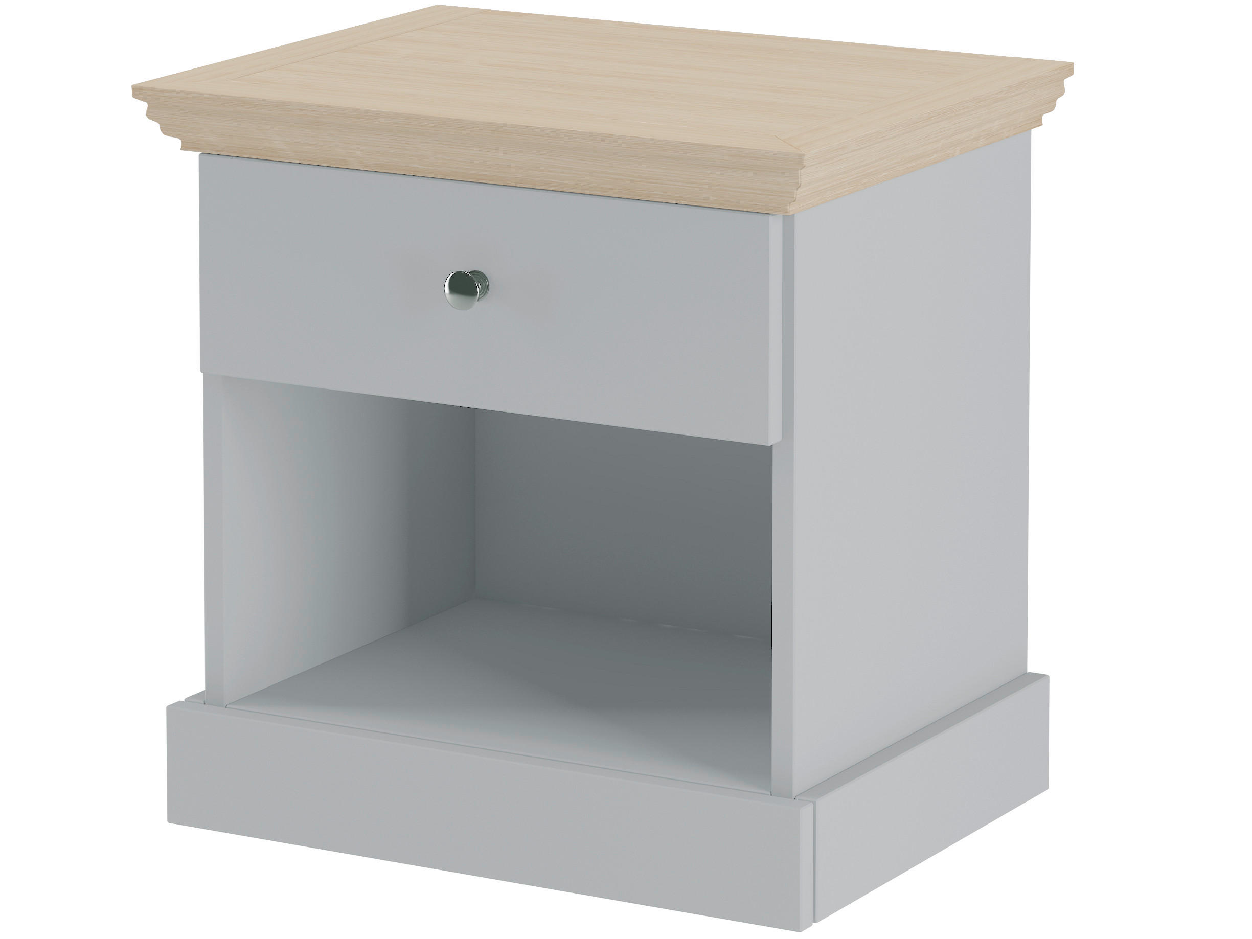 Mid.you Nachttisch Binz Eiche grau 45x35x45 cm