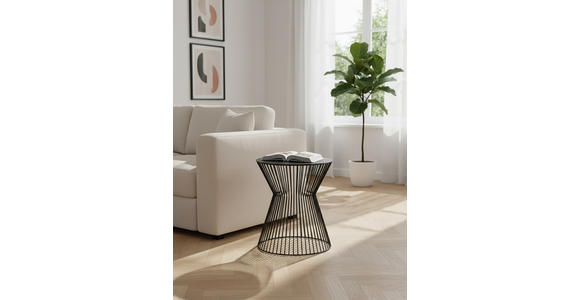 BEISTELLTISCH in Metall 35/35/38 cm  - Schwarz, Trend, Metall (35/35/38cm) - Carryhome