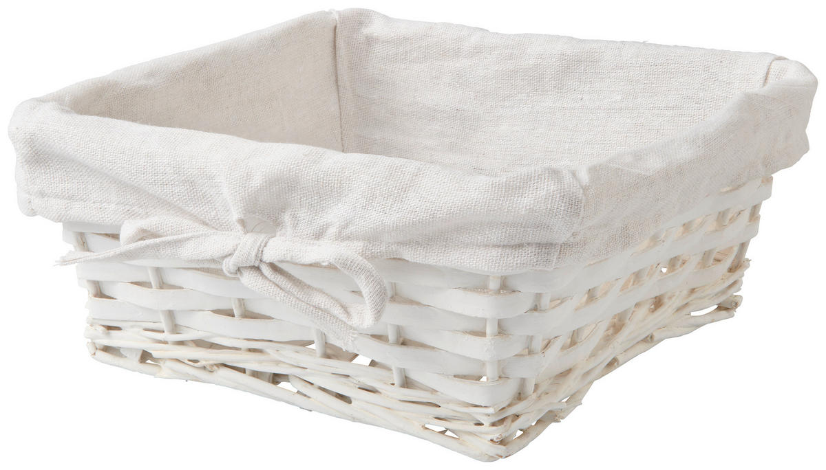 KOŠÍK NA CHLÉB - krémová/béžová, Basics, textil (25/25/10cm) - Ambia Home