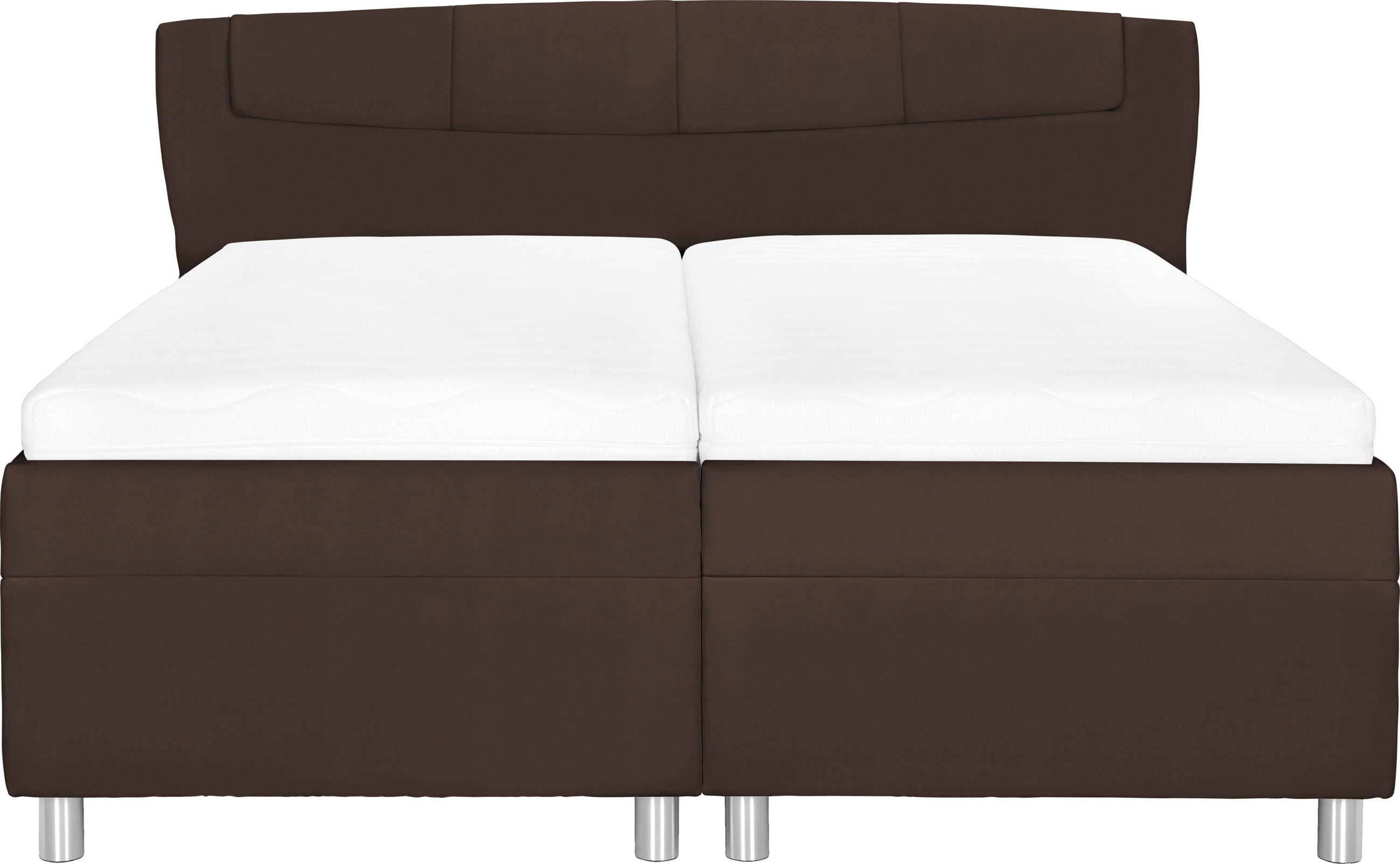 POLSTERBETT 200/200 cm  in Dunkelbraun  - Weiss/Dunkelbraun, Konventionell, Holz/Textil (200/200cm) - Esposa