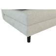 SCHLAFSOFA Lia in Webstoff Graubraun  - Graubraun/Schwarz, Design, Textil/Metall (197/84/92,5cm) - Hom`in