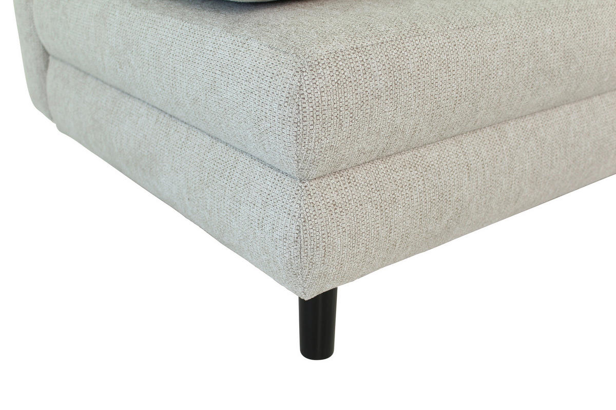 SCHLAFSOFA Webstoff Taupe  - Taupe/Schwarz, Design, Textil/Metall (197/84/92,5cm) - home24