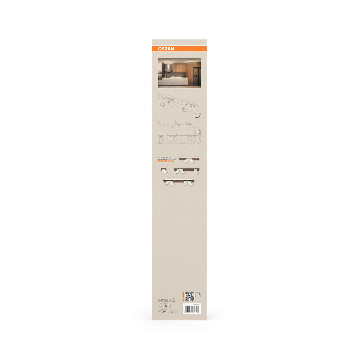 LED-STRAHLER 60/10/14,2 cm   - Naturfarben/Weiß, Basics, Holz/Metall (60/10/14,2cm) - Osram