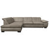ECKSOFA in Flachgewebe Beige  - Beige/Schwarz, Design, Textil/Metall (242/313cm) - Xora