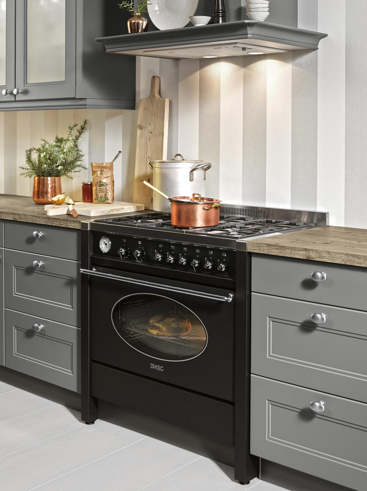 EINBAUKÜCHE WINDSOR LACK  - Grau, Design, Glas/Holzwerkstoff - Nolte Küchen
