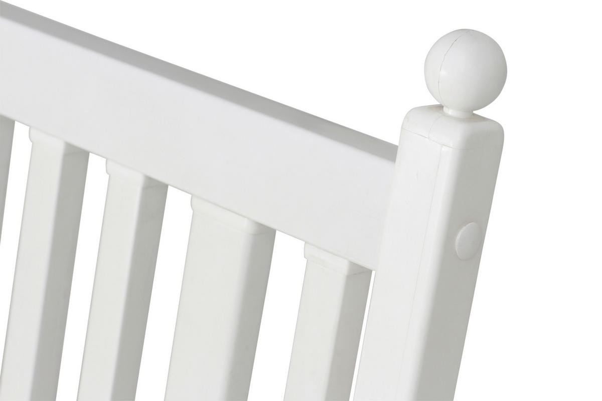 GARTENBANK 160/88/69 cm  in Weiß  - Weiß, MODERN, Kunststoff (160/88/69cm) - Gardenson