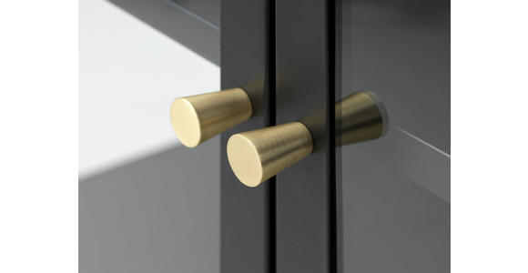 SIDEBOARD Schwarz 170/85/40 cm - Goldfarben/Schwarz, Trend, Glas/Metall (170/85/40cm) - Xora