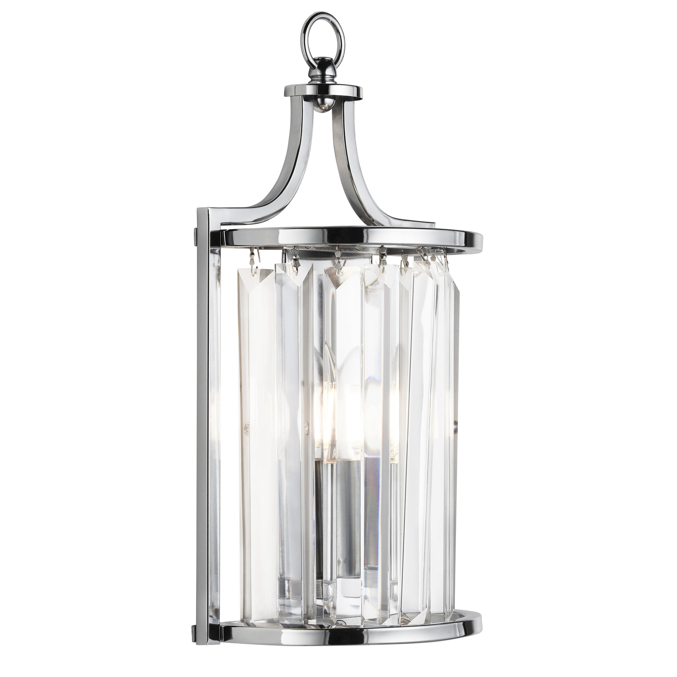 VÄGGLAMPA Victoria Wall 18/35 cm   - kromfärg, Klassisk, metall/glas (18/35cm)