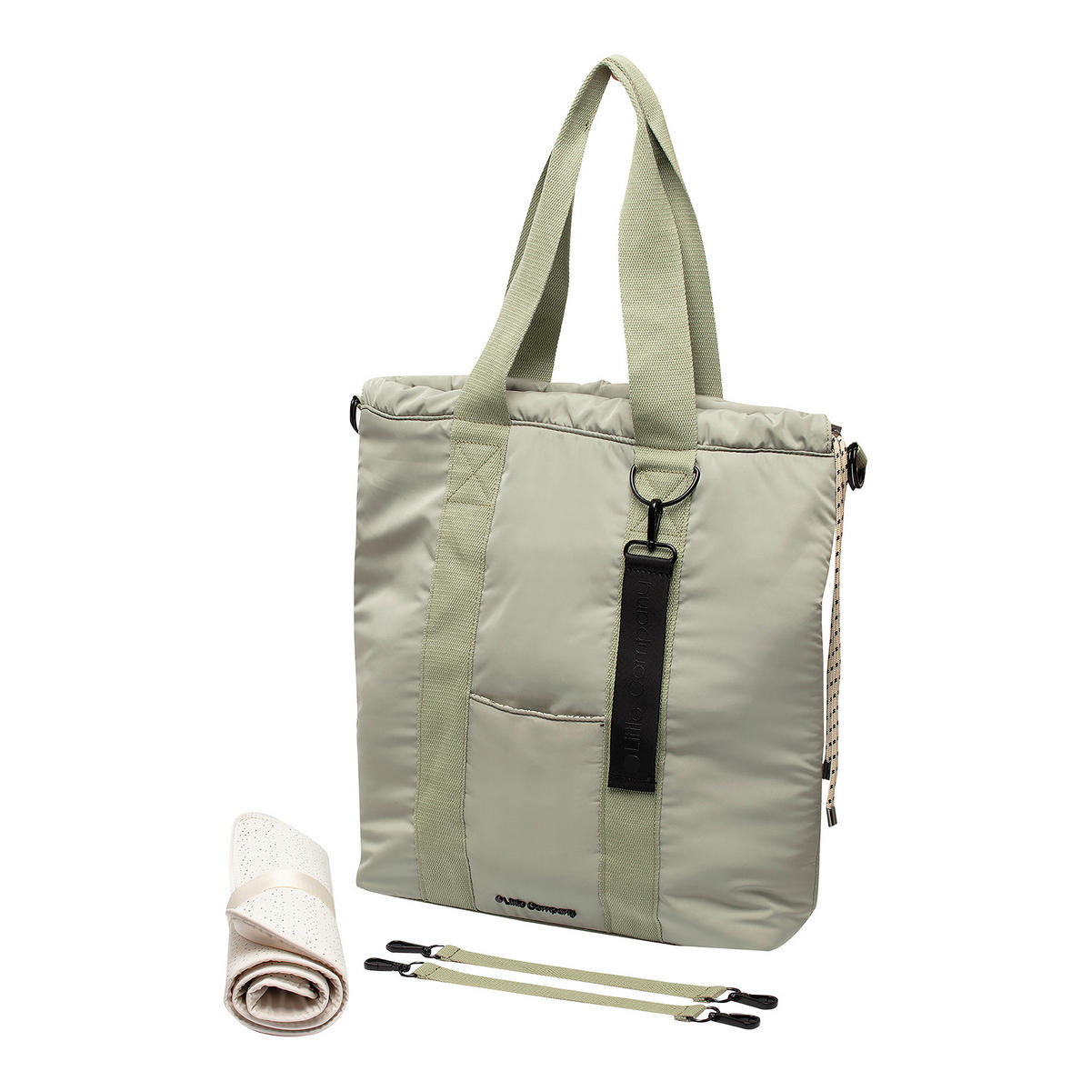 TORBA ZA PREVIJANJE    - tamno zelena, Basics, tekstil (45/37/15cm)