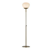 STEHLEUCHTE RISE 26/150 cm  - Messingfarben/Weiß, Trend, Glas/Metall (26/150cm) - Markslöjd