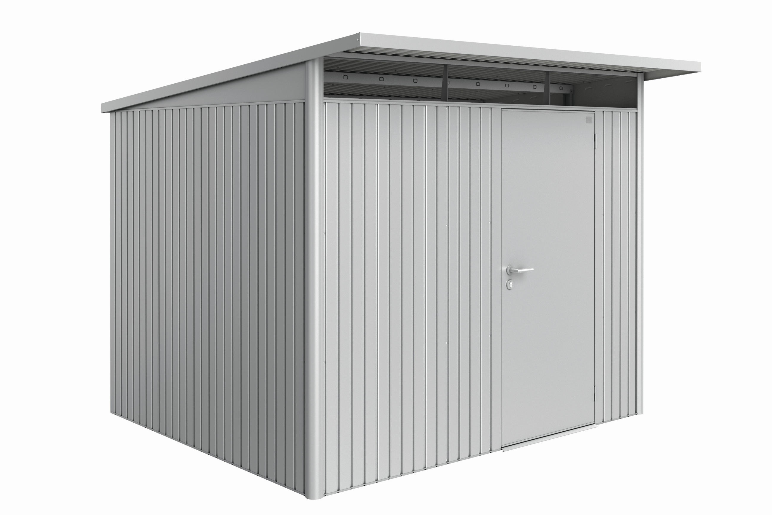 GERÄTEHAUS 260/218/260 cm  - Silberfarben, Basics, Metall (260/218/260cm) - Biohort