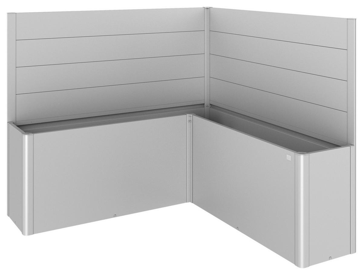 SICHTSCHUTZ ohne Hochbeet - Silberfarben, Basics, Metall (201/91/201cm) - Biohort