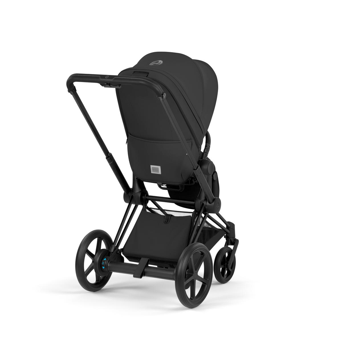 KOMBIKINDERWAGEN  ePRIAM Comfort Matt Black  Sepia Black  - Schwarz, Basics, Kunststoff/Textil (84-93,5/60/100-109cm) - cybex PLATINUM