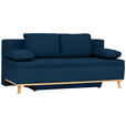 SCHLAFSOFA  in Webstoff Dunkelblau  - Naturfarben/Dunkelblau, KONVENTIONELL, Holz/Textil (203/95/96cm) - Venda