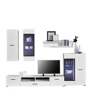 HYLLKOMBINATION - vit/svart, Design, glas/träbaserade material (276/195/45cm) - Carryhome