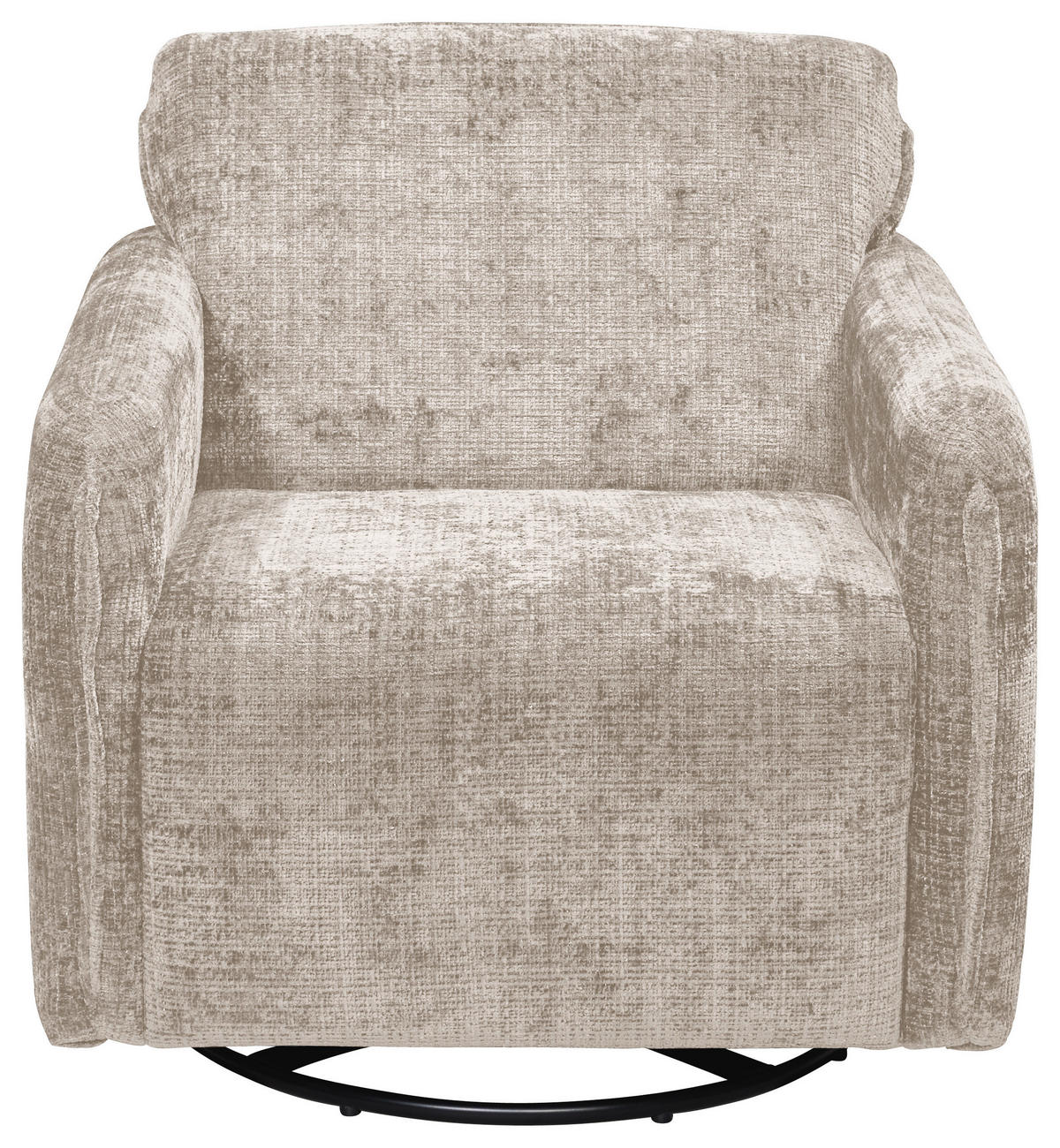 SESSEL in Chenille Taupe  - Taupe/Schwarz, Basics, Textil/Metall (76/78/81cm) - Livetastic