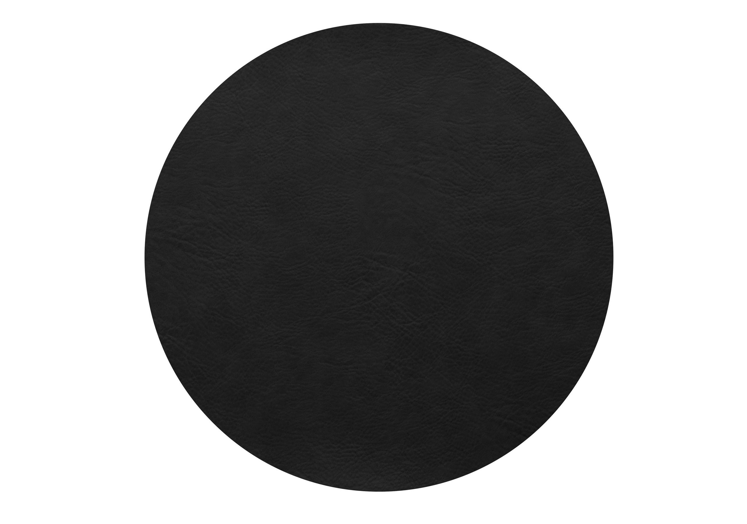 TISCHSET Vegan leather Kunststoff Schwarz 38 cm  - Schwarz, Basics, Kunststoff (38cm) - ASA