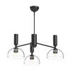 KRONLEUCHTER Alora Mood 96,8/36,3 cm   - Schwarz, KONVENTIONELL, Glas/Metall (96,8/36,3cm) - Elstead Lighting