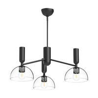 KRONLEUCHTER 96,8/36,3 cm   - Schwarz, KONVENTIONELL, Glas/Metall (96,8/36,3cm) - Elstead Lighting