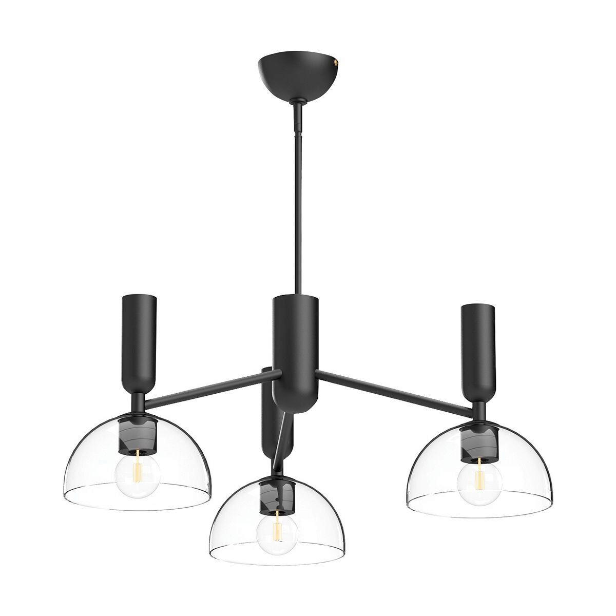 KRONLEUCHTER 96,8/36,3 cm   - Schwarz, KONVENTIONELL, Glas/Metall (96,8/36,3cm) - Elstead Lighting