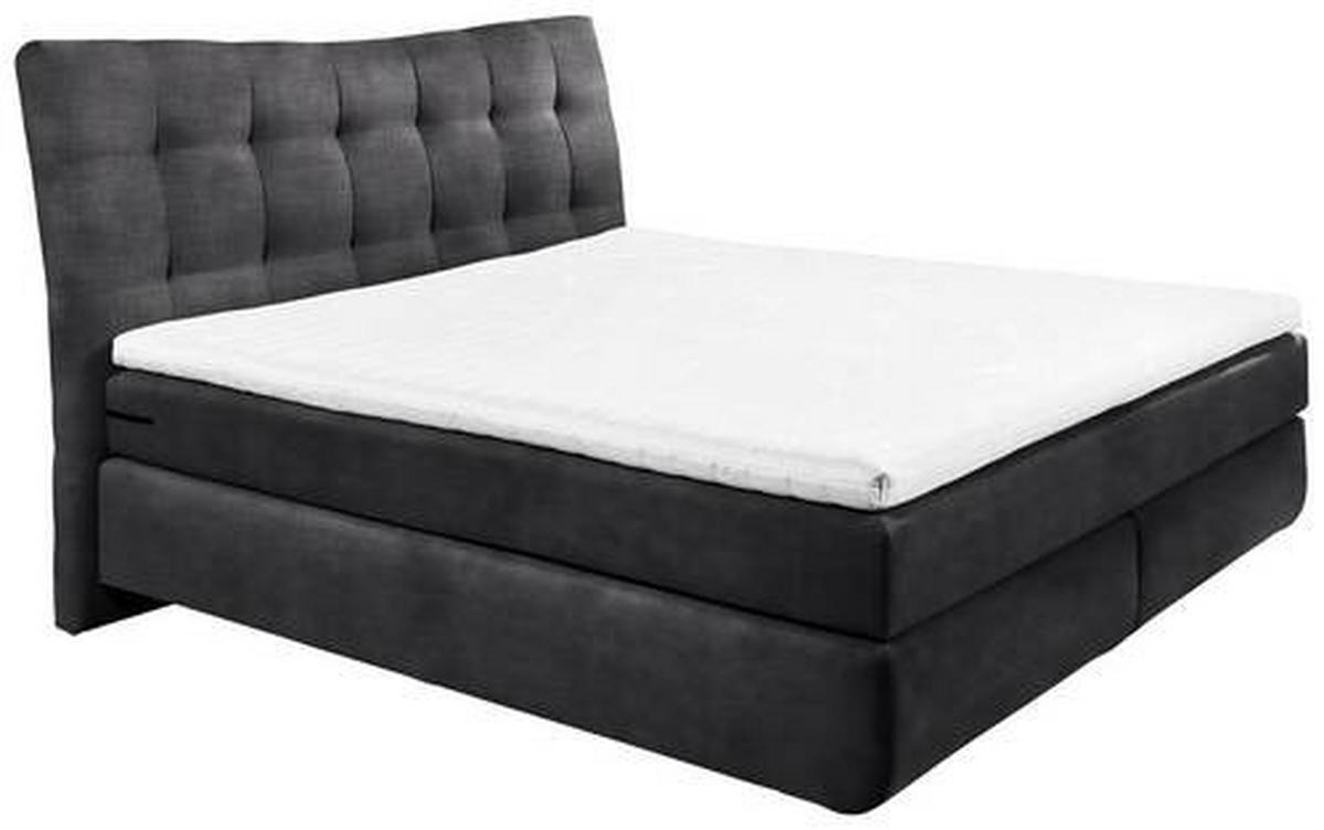 BOXSPRINGBETT 180/200 cm  in Schwarz  - Schwarz, Basics, Holzwerkstoff/Kunststoff (180/200cm) - Esposa