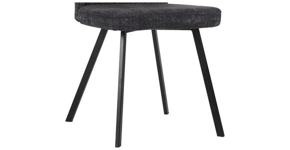 STUHL , , Mikrofaser  - Schwarz/Grau, MODERN, Textil/Metall (46/94/58cm) - Carryhome