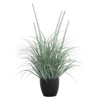 DEKOGRAS - Blaugrau/Weiß, Basics, Kunststoff/Metall (70cm) - Ambia Home