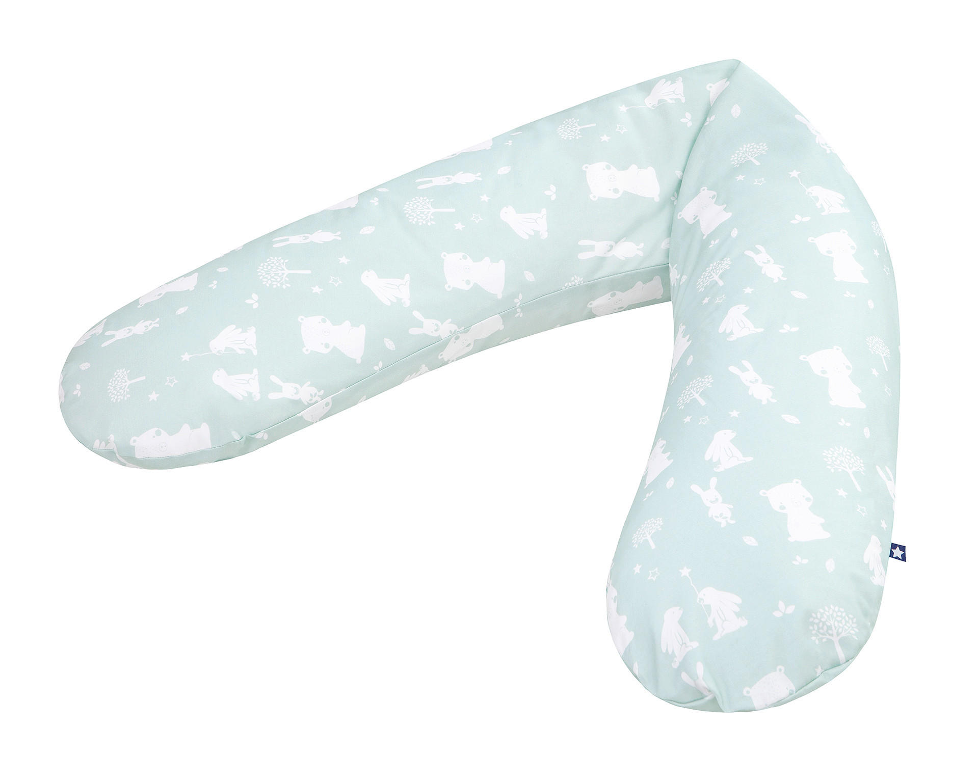 STILLKISSEN 190 cm Picture Garden - Weiss/Mintgrün, Basics, Textil (190cm) - Zöllner