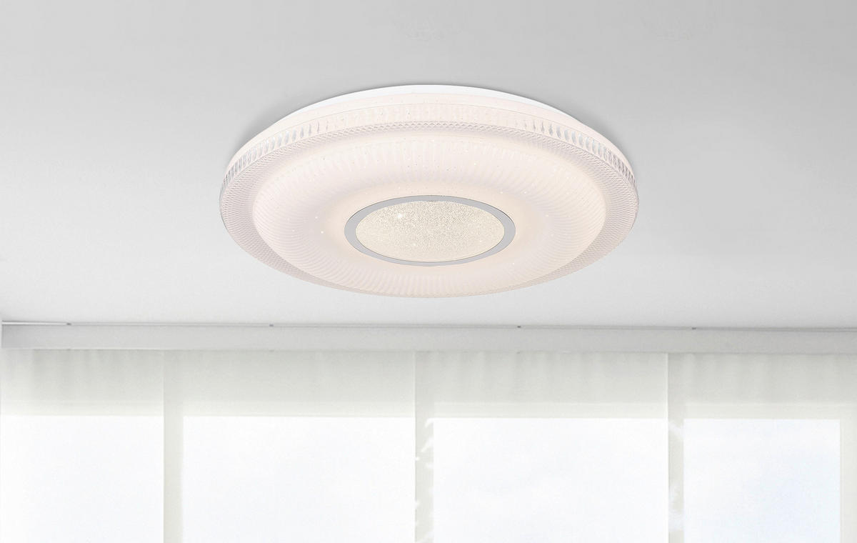 LED-DECKENLEUCHTE 50/8,8 cm   - Design, Glas/Kunststoff (50/8,8cm) - Globo