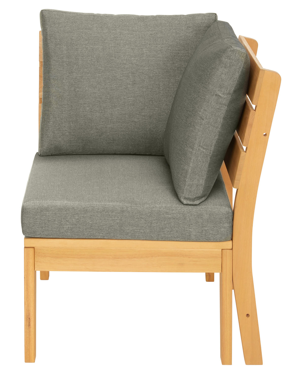 LOUNGEECKTEIL  - Naturfarben/Grau, KONVENTIONELL, Holz/Textil (75/84/75cm) - Ambia Garden