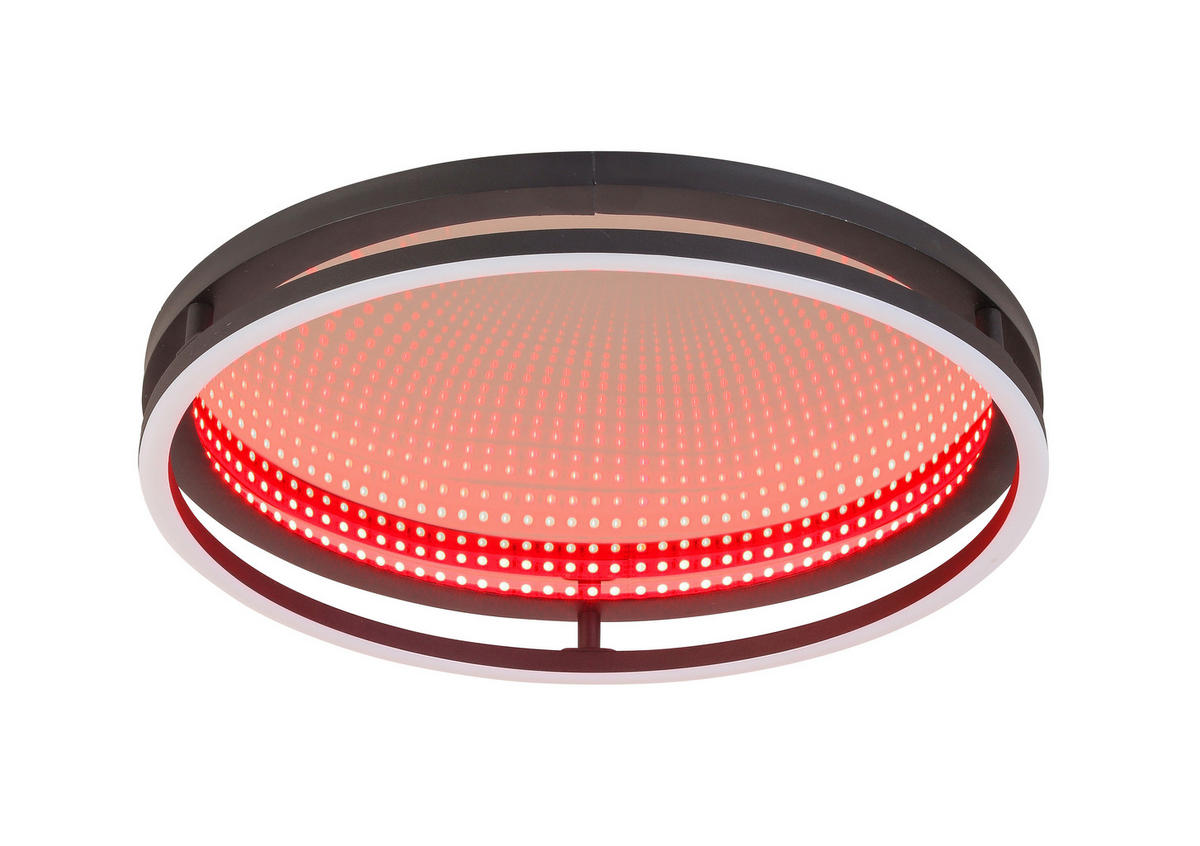 PLAFONIERĂ CU LED - negru, Lifestyle, plastic/metal (39/8,7cm) - Novel