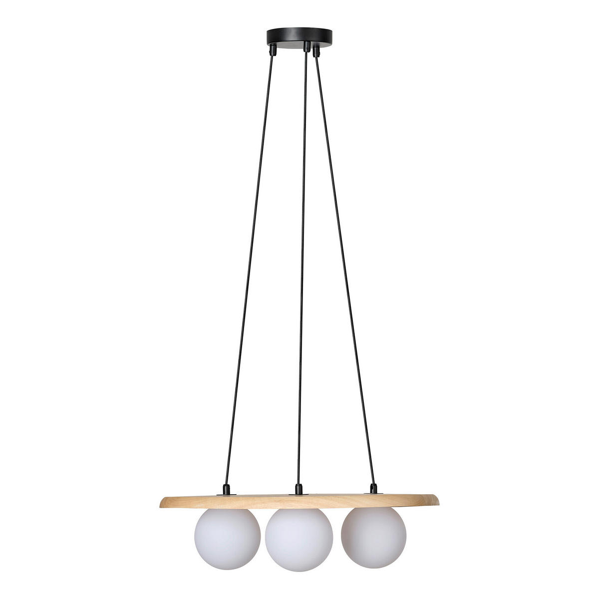 HÄNGELEUCHTE 50/38,5/150 cm   - Naturfarben, Basics, Glas/Holz (50/38,5/150cm) - Osram