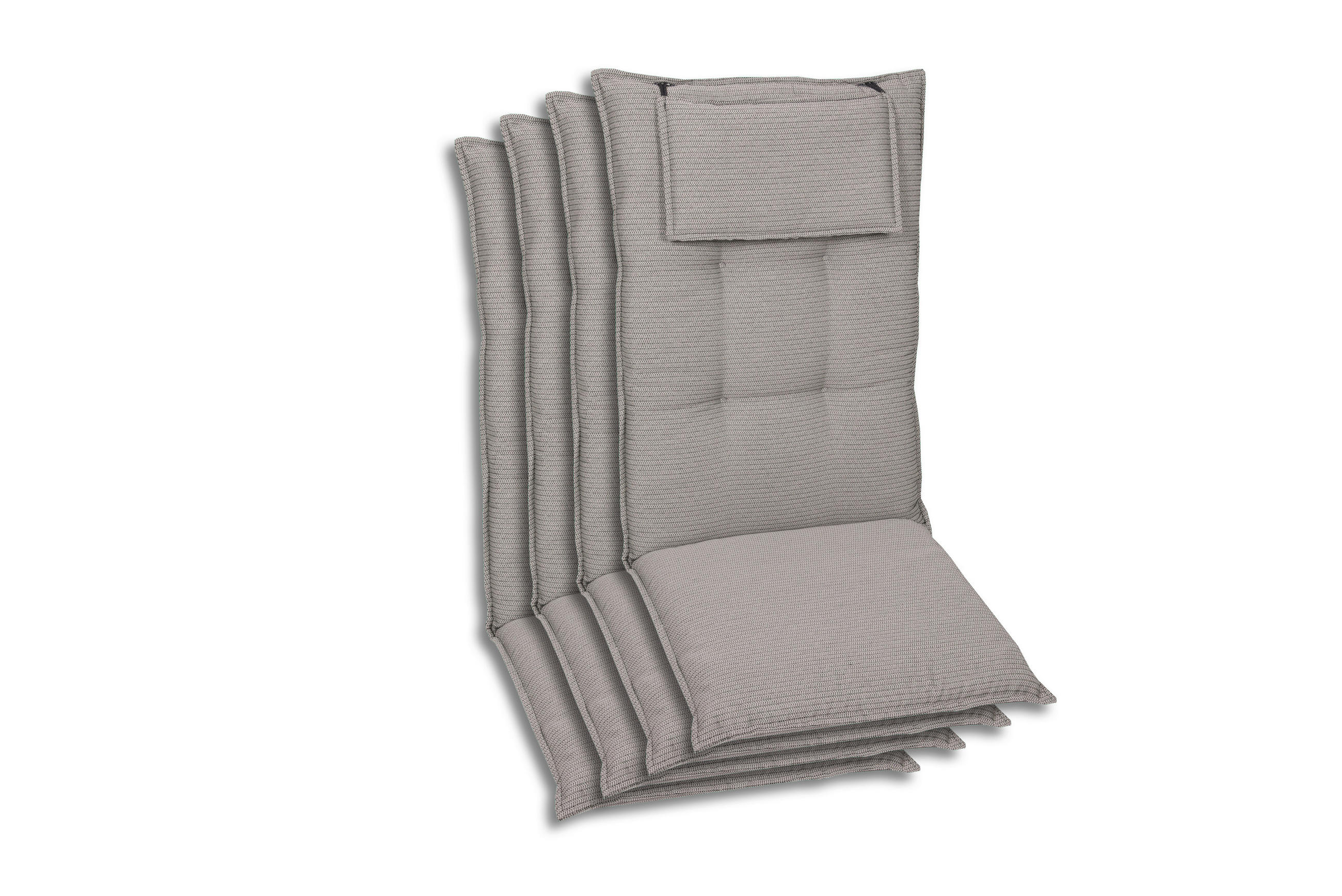 SESSELAUFLAGENSET in Grau meliert  - Grau, Basics, Textil (50/7/120cm)