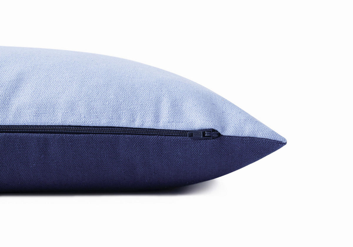 KISSENHÜLLE Dove Signature 40/60 cm  - Blau/Dunkelblau, KONVENTIONELL, Textil (40/60cm) - Tom Tailor