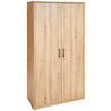 DREHTÜRENSCHRANK in Eiche Artisan  - Schwarz/Eiche Artisan, Basics, Holzwerkstoff/Metall (106/194/54cm) - Xora