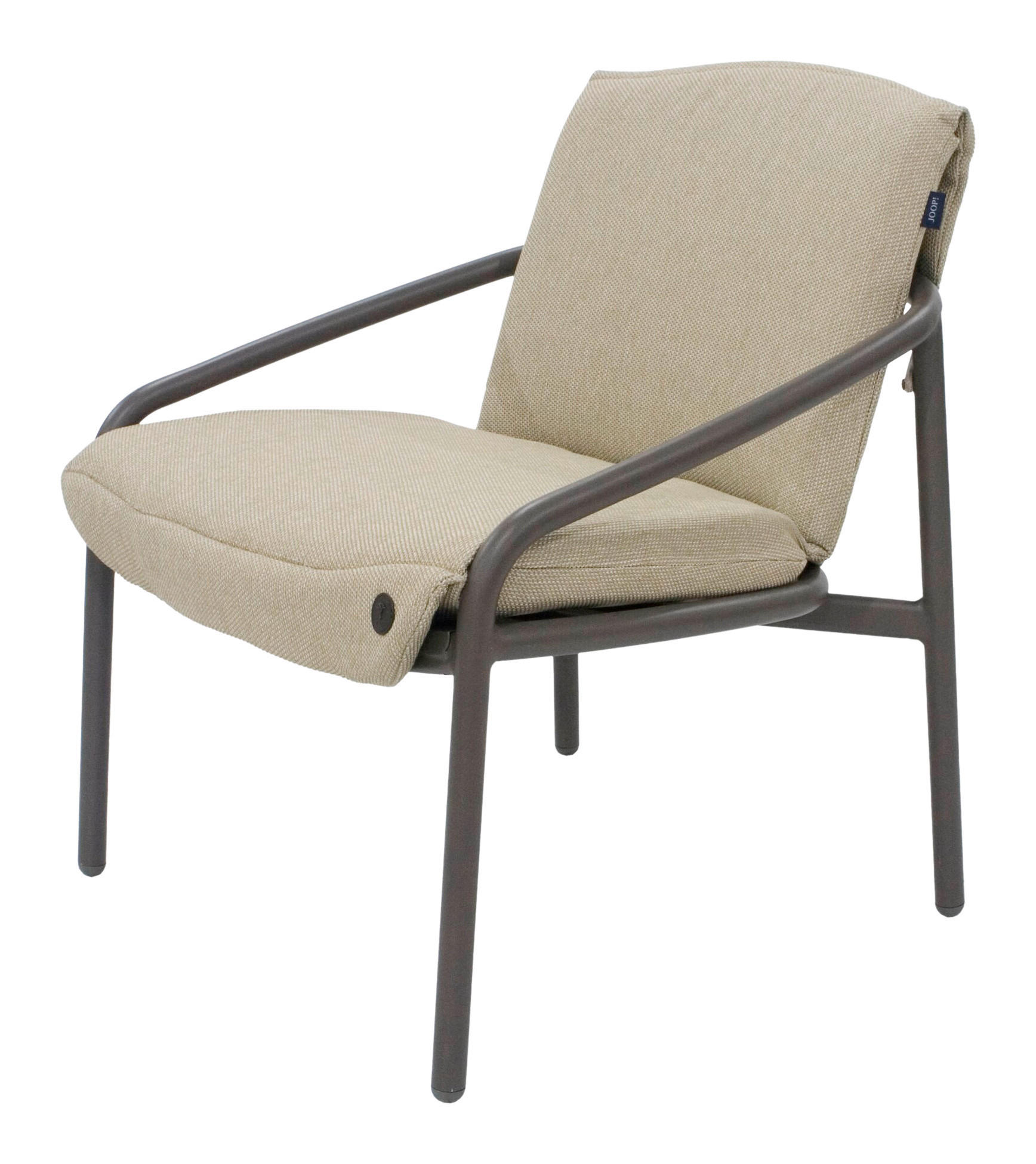 LOUNGESESSEL Aluminium  - Beige/Graubraun, Basics, Textil/Metall (71,5/75/72,6cm) - Joop!