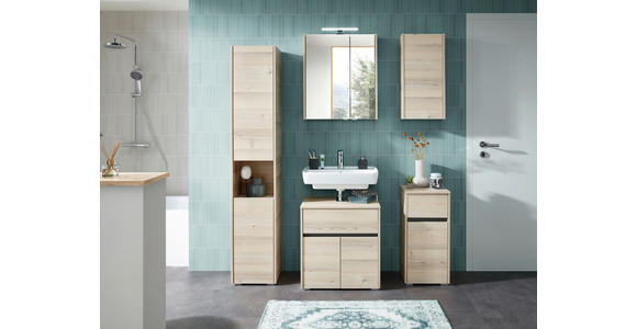 WASCHBECKENUNTERSCHRANK 60/64,4/35 cm - Silberfarben/Pinienfarben, KONVENTIONELL, Holzwerkstoff/Kunststoff (60/64,4/35cm) - Xora