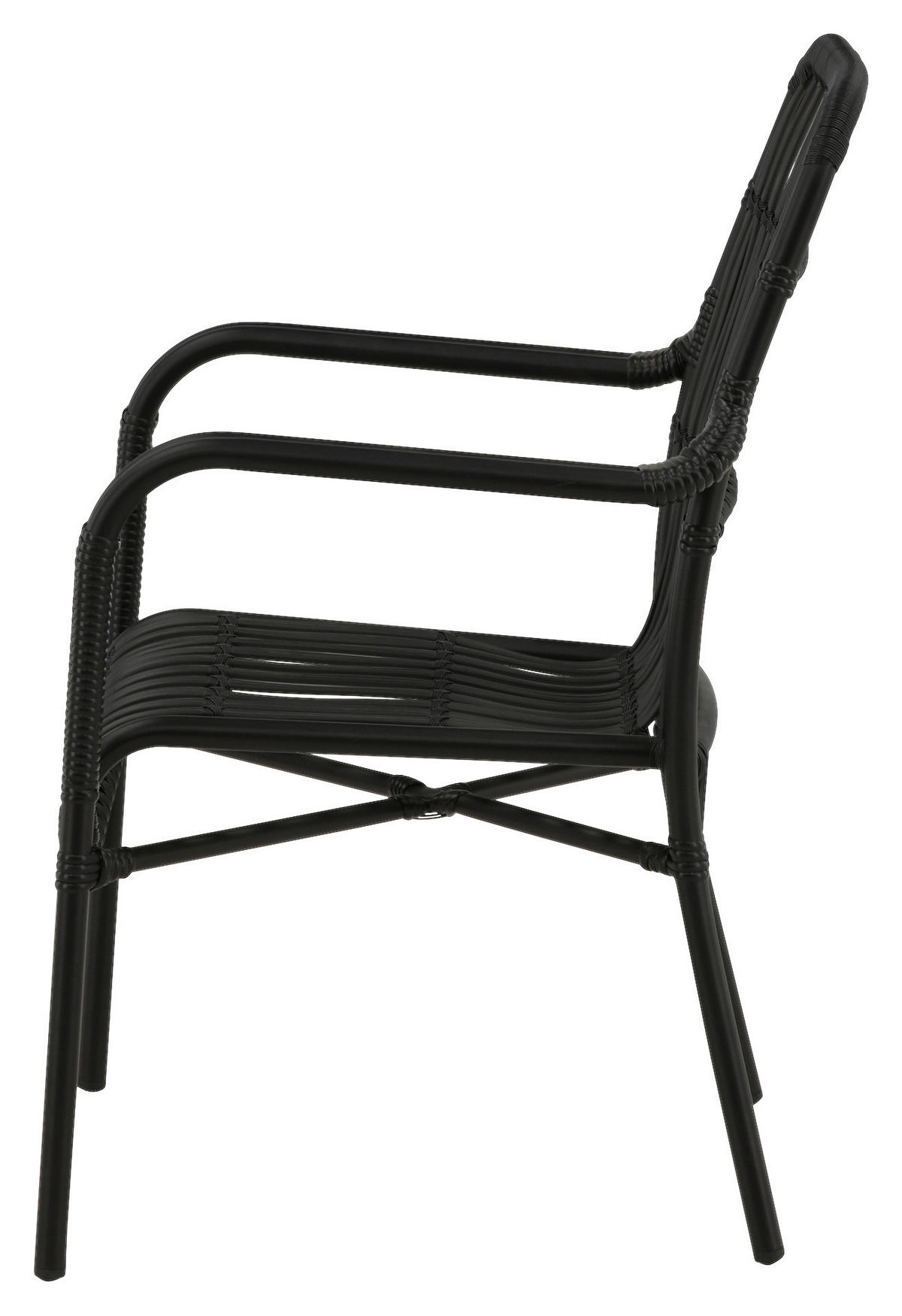 LOUNGESESSEL  - Schwarz, KONVENTIONELL, Kunststoff/Metall (57/90/64cm) - Gardenson