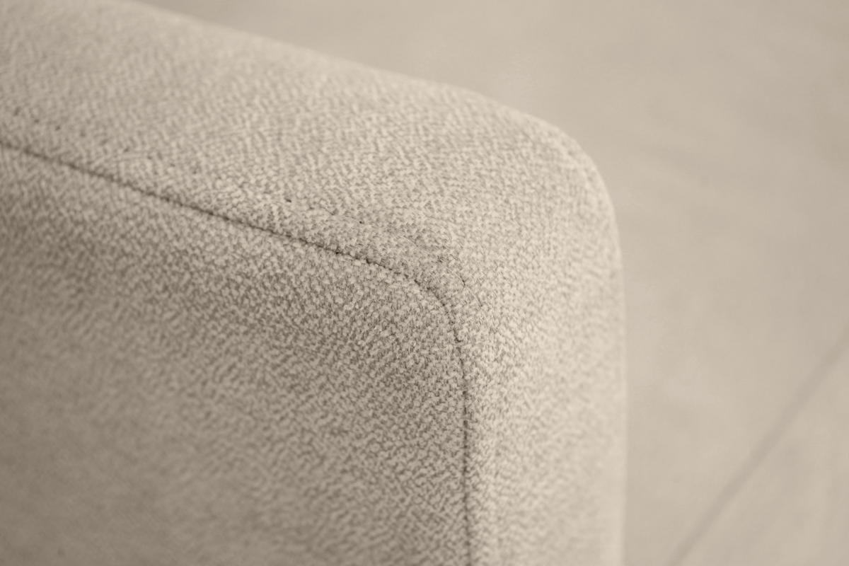 ECKSOFA  in Chenille Beige  - Beige/Schwarz, KONVENTIONELL, Holz/Textil (159/221cm) - Carryhome