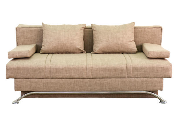 TROSJED plastika, tekstil, drvni materijal  smeđa    - smeđa/boje aluminija, Design, drvni materijal/tekstil (200/85/100cm) - Hom`in