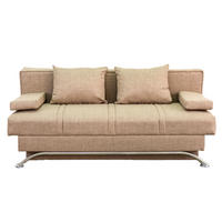 TROSJED plastika, tekstil, drvni materijal  smeđa    - smeđa/boje aluminija, Design, drvni materijal/tekstil (200/85/100cm) - Hom`in
