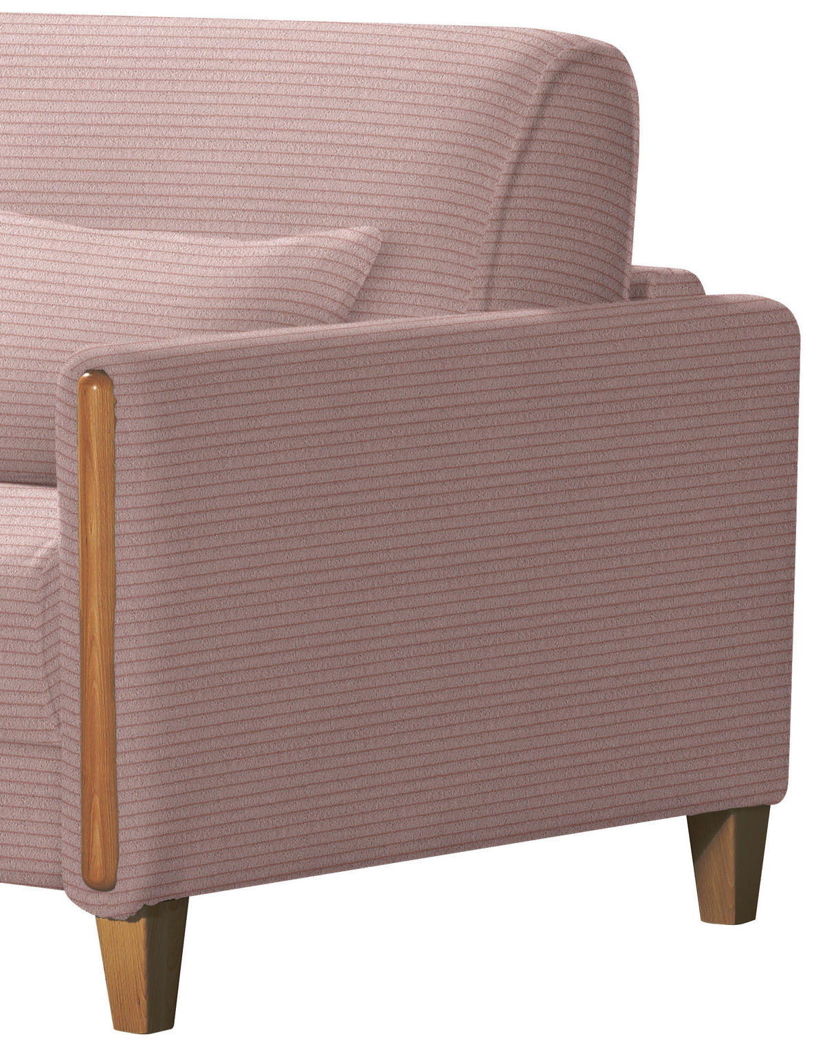 SCHLAFSOFA in Holz, Textil Buchefarben, Altrosa  - Buchefarben/Altrosa, Design, Holz/Textil (174/88/104cm) - Niels Andersson
