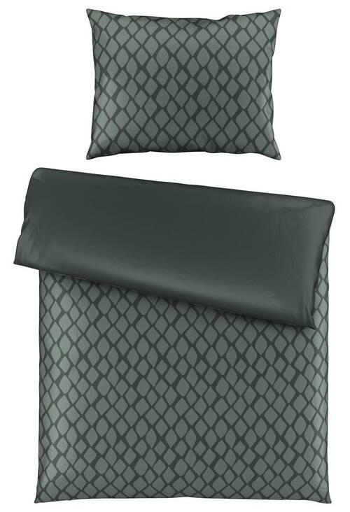 BETTWÄSCHESET Satin 160/210 cm  50 cm/70 cm  - Grün, Design, Textil (160/210cm) - Dieter Knoll