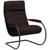 SESSEL in Echtleder Dunkelbraun  - Dunkelbraun/Schwarz, Design, Leder/Metall (80/104/99cm) - Koinor